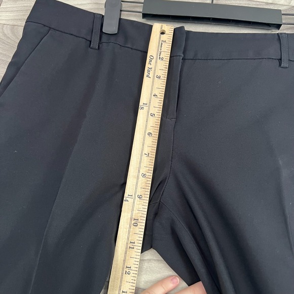 EXPRESS Dress Pants Womens 8R Black Columnist Straight Leg Slash Pocket Preppy - Picture 5 of 14